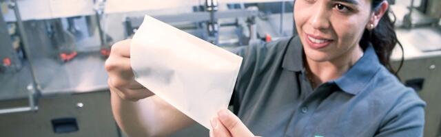 A new manufacturing process uses lasers to seal paper packaging instead of glue