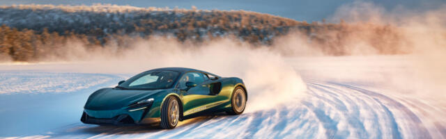 Sideways on the ice, in a supercar: Stability control is getting very good