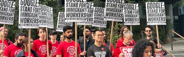 I went to a demonstration by Google employees about H-1B visas. They want the company to speak out.