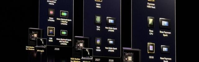 Nvidia unveils DGX Sparrk roadmap for laptops and desktop PCs at Computex 2026 —three generations outlined, Rubin with LPDDR6 memory, followed by Rosa Feynman