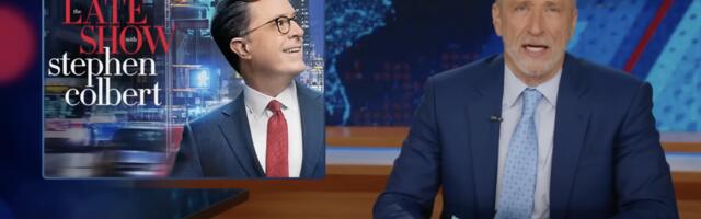 Jon Stewart reacts to Stephen Colberts cancellation in scathing 15-minute monologue