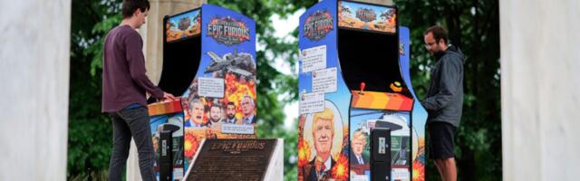Activists Install Arcade Game Mocking Trump on the National Mall. You Can Play It in Your Browser Right Now