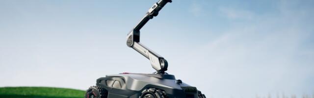 This robot lawnmower is designed to pick fruit and throw your dog a ball