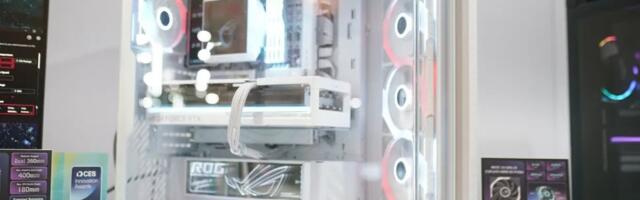 Asus unveils the ROG Cronox, its first panoramic PC case with a 9.2" screen and rotating fan bracket — chassis supports up to 14x 120mm fans & dual 360mm radiators