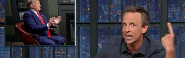 Trump denies he ever said 'lock her up.' Seth Meyers proves otherwise.