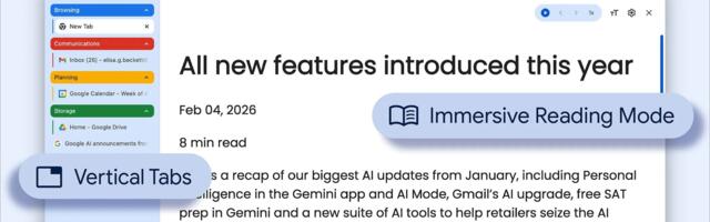 Google Brings Vertical Tabs and Improved Reading Mode to Chrome