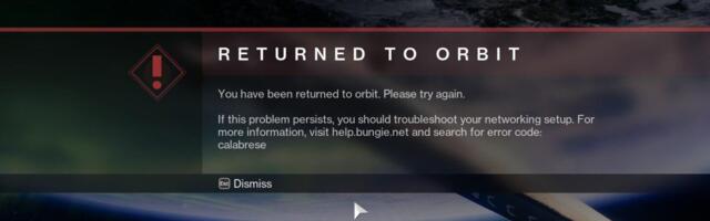 Destiny 2 Calabrese error explained and how to fix