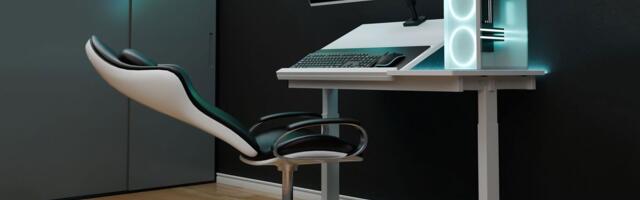 Ergo Desk reclines with your chair, desktop tilts up to match the recline of your chair — 3-in-1 desk can be reserved for $450