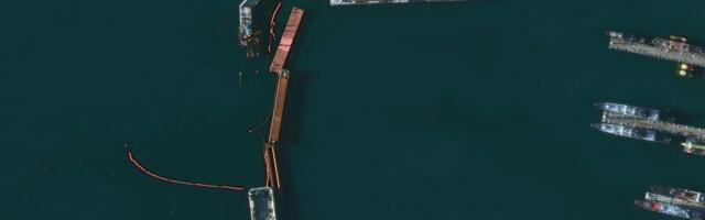 Satellite images show Russia fortified a port against Ukrainian drone boats. One broke through underwater and exploded.
