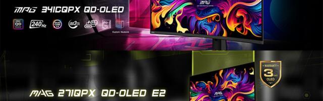 MSI launches two 240Hz QD-OLED gaming monitors — new 34 and 27-inchers come with 1440p visuals and USB-C connectivity