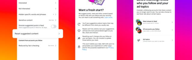 Instagram will let you ‘reset’ your recommendations