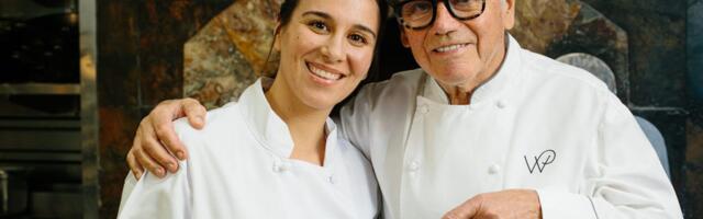 I cooked with Wolfgang Puck at Spago. He showed me how to make his famous pizza.