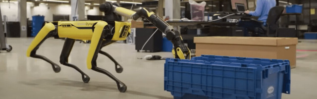 Boston Dynamics’ terrifying robot dog now has an arm and a self-charging dock