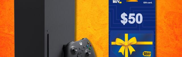 Get $50 off the Xbox Series X plus a free $50 gift card at Best Buy