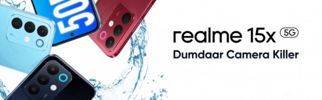 Realme 15x arrives with a 144Hz screen, an 'IP69 Pro' rating, and a 7,000 mAh battery