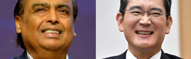 Samsung’s chair meets Mukesh Ambani in billionaire charm offensive