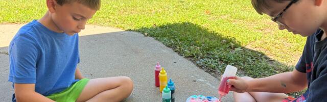 My kids' summer schedule includes both fun and chores. We get the boring stuff done first.