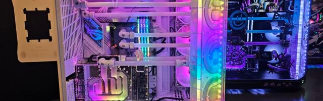Hyte shows off new PC cooling toys, including new Thicc Q80 AIO — contact frames and magnetic hubs displayed at CES 2025