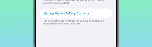 iOS 26.2 Adds Temporary AirDrop Access With Shareable Codes
