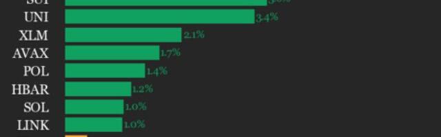 CoinDesk 20 Performance Update: Polkadot (DOT) Rises 6% Over Weekend