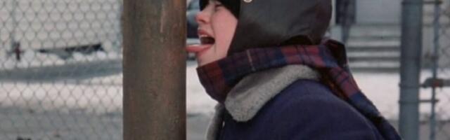 Don't lick that cold metal pole in winter—if you do, don't panic