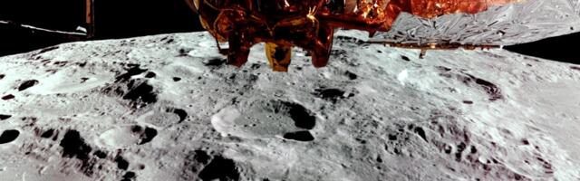 Zoom over the surface of the moon in new Blue Ghost low lunar orbit footage