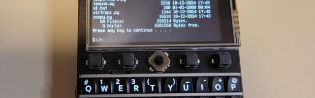 Maker builds Raspberry Pi RP2350 powered PyDOS handheld in a BlackBerry form factor