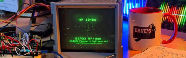 Legendary Windows dev codes demos and games for ancient ‘War Games’ monitor — interfaces with the HP1345a vector display using an ESP32 microcontroller