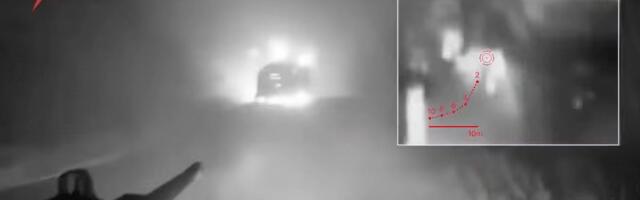 Video shows how a Ukrainian 'Droid' lay in wait with an M2 Browning and ambushed a Russian armored vehicle