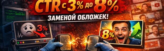 Как мы подняли CTR с 3% до 8% заменой обложек: протокол реанимации YouTube-роликов