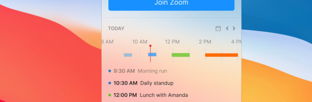 Superpowered lets you see your schedule and join meetings from the Mac menu bar