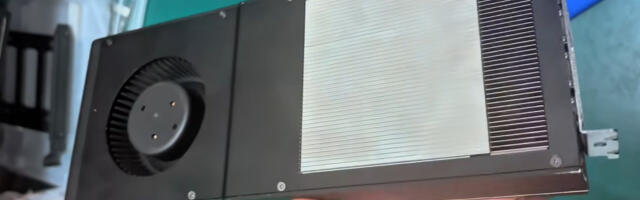 Blower-style RTX 5090D leaked on Bilibili — two-slot GPU design built for AI rigs