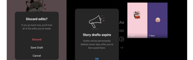 Instagram adds drafts to Stories