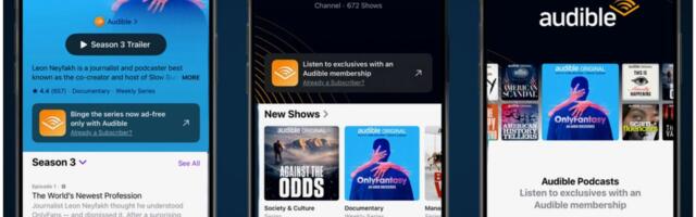 You can now stream Audible’s best podcasts straight from Apple Podcasts