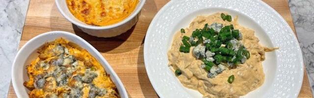 I made 3 Buffalo chicken dip recipes. The best used Costco's $5 rotisserie chicken.