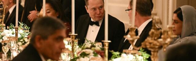 Trump Lovingly Pats Elon Musk on Stomach During Dinner at White House