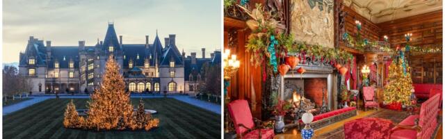 America's largest home is a Gilded Age mansion that goes all out for Christmas. Take a look at Biltmore Estate's holiday decorations.
