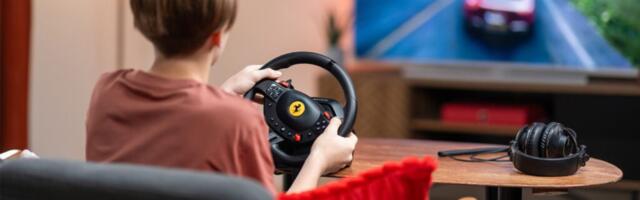 Thrustmaster marketing manager says you 'just can't afford the force feedback' if you want to get an entry level wheel like its new T98 to sell for under $100 - but it does make it safer for kids