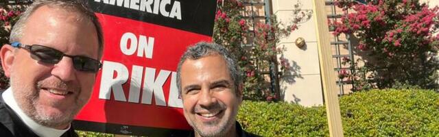 California religious leaders march with striking writers, actors outside Warner Bros. studios