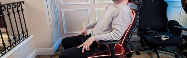 I sat in Razer’s new gaming chair, which can heat and cool itself