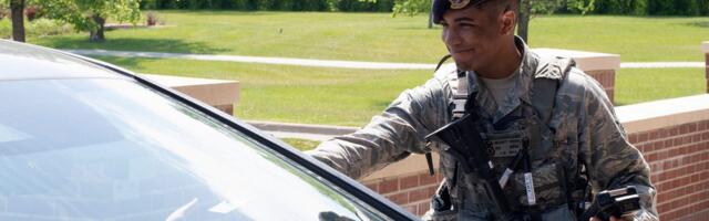 The Air Force changed how gate guards greet people. Troops and civilians on base say they sound like 'Walmart greeters.'
