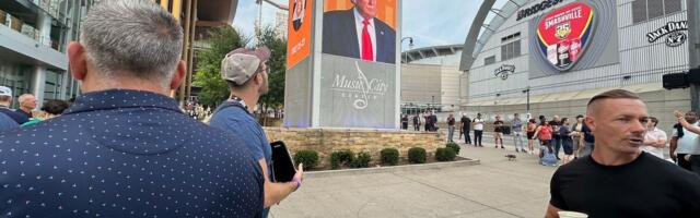 Bitcoin Nashville Conference in Pictures: Orange Athena, Pink Suits, Polymarket Swag, Trump's Song