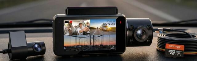 Save $120 on a 3-channel dash cam with front, cabin, and rear coverage