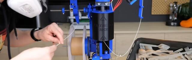 Recycled plastic utensils make surprisingly good 3D printer filament