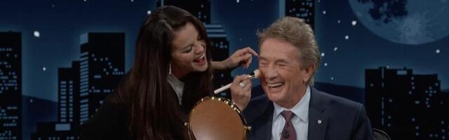 Selena Gomez does Martin Short's makeup in delightful 'Kimmel Live!' interview