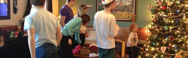 All my kids have grown up, so we've changed our holiday traditions. We scaled back on decorations and added a day of festivities.