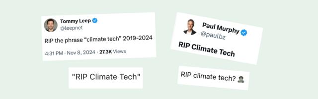 RIP 'climate tech'?