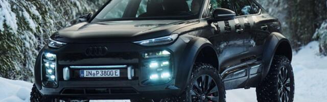 Audi’s lifted Q6 E-tron Off-Road concept is ready for winter driving