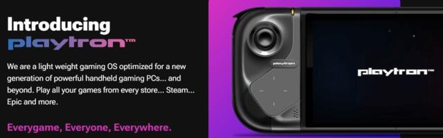 Playtron announces self-titled Linux OS and gaming handheld with hopes to unify storefronts