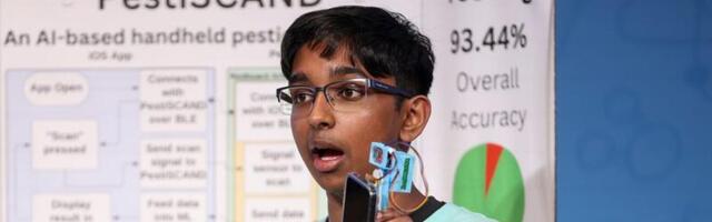 A 14-year-old's award-winning invention uses AI to detect pesticides on fruit and vegetables